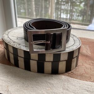 Bronzino Genuine Leather Men’s Belt Made in Italy Brown Size Medium 42 inches